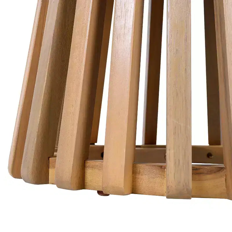 Juego de conversación para patio de 3 piezas, muebles de exterior de madera de acacia, 2 sillones club con mesa auxiliar para jardín/patio/terraza - ModernLuxe