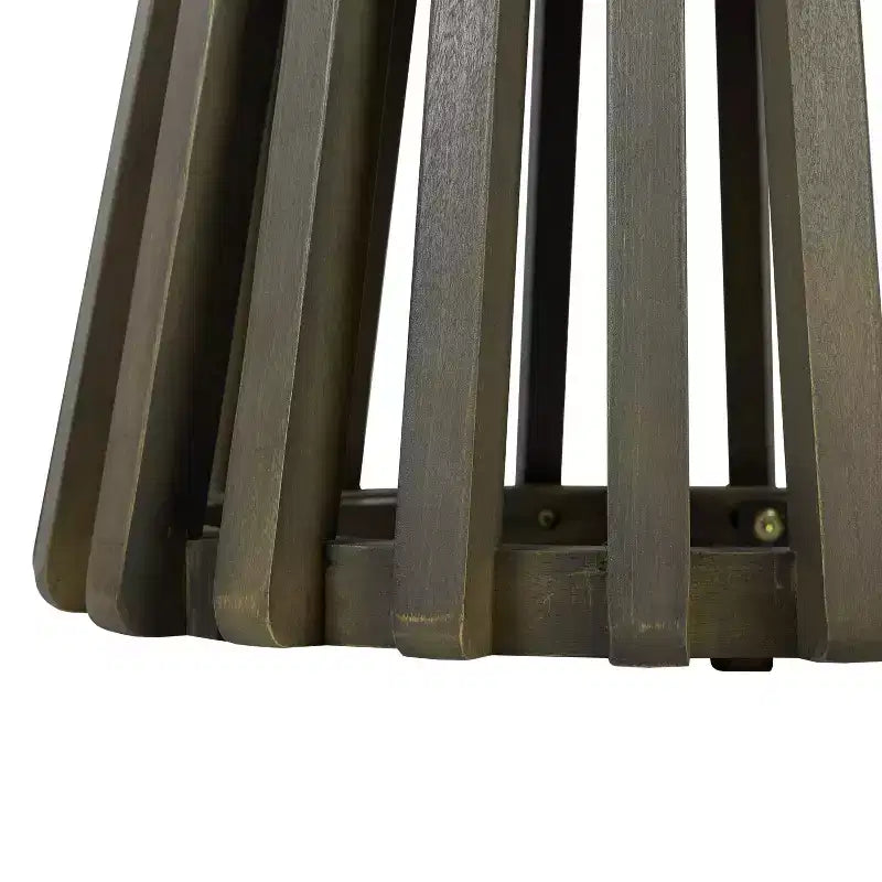 Juego de conversación para patio de 3 piezas, muebles de exterior de madera de acacia, 2 sillones club con mesa auxiliar para jardín/patio/terraza - ModernLuxe