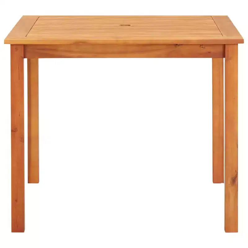 Conjunto de comedor para exteriores de 3 piezas de madera maciza de acacia vidaXL, con cojines