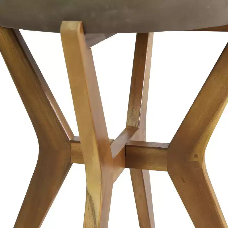 Juego de comedor de patio de 2 piezas Christopher Knight Home Suman estilo granja, con mesa de madera de acacia y mecedora de hierro