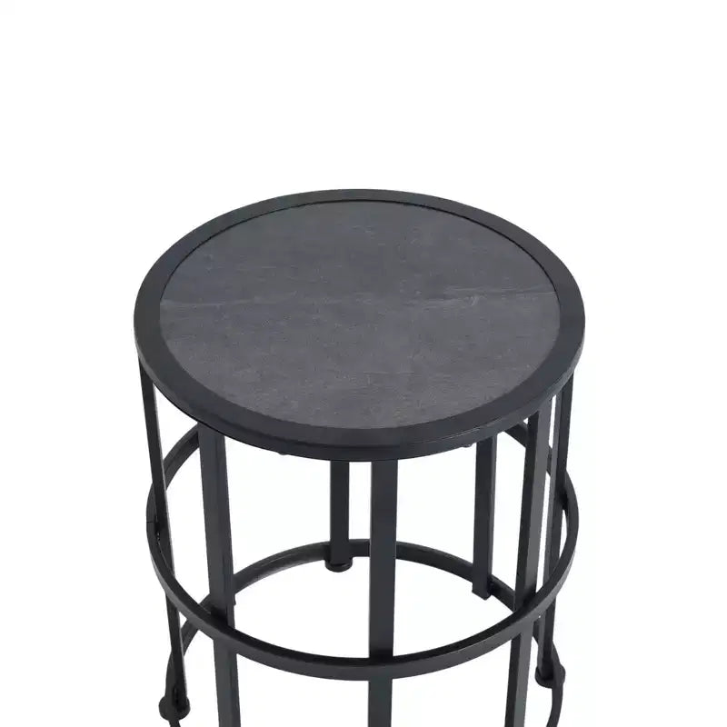 Silla mecedora de ratán para exteriores de 3 piezas Ilaria de Christopher Knight Home con mesa auxiliar de azulejos de cerámica