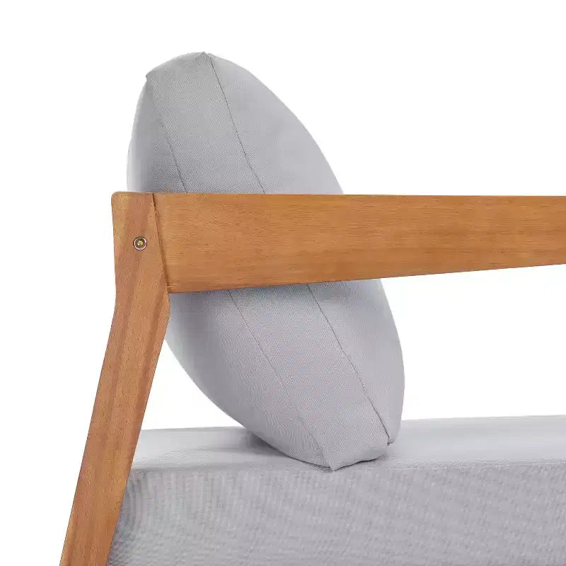 Ensemble de sièges de patio moderne Christopher Knight Home Phachara, 4 pièces, en bois d'acacia avec coussins et table à lattes