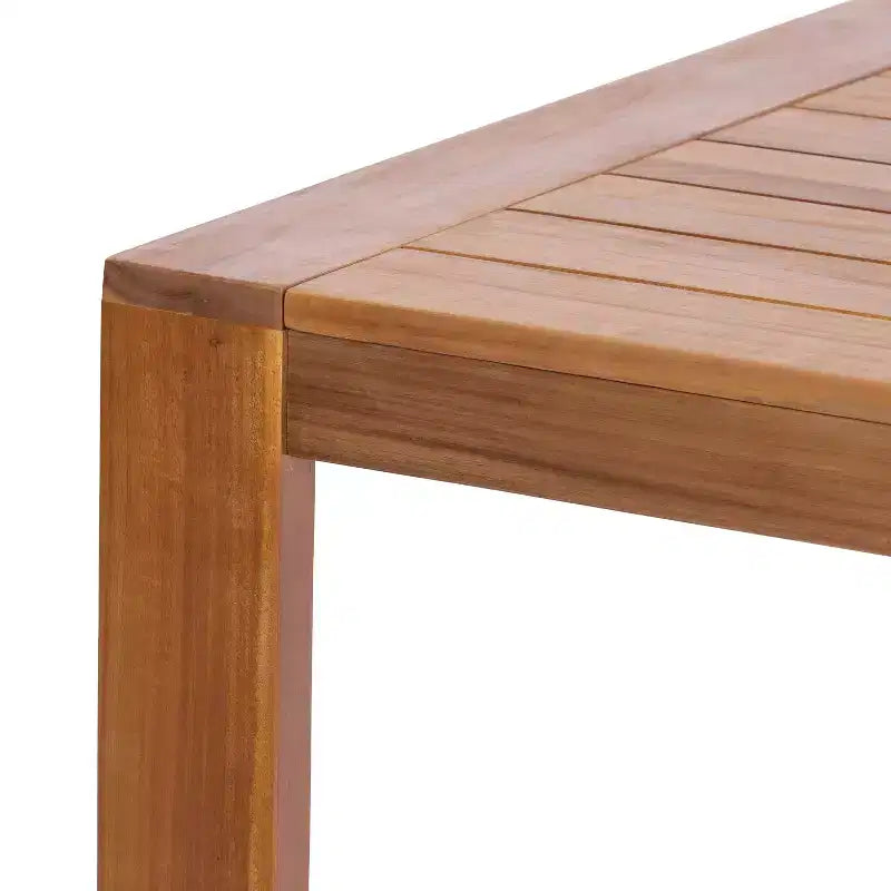 Conjunto de 7 piezas para patio Ratchanon de Christopher Knight Home, con sillas auxiliares de madera de acacia, cuerda tejida de PE y mesa con listones