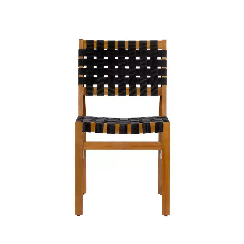 Conjunto de 7 piezas para patio Ratchanon de Christopher Knight Home, con sillas auxiliares de madera de acacia, cuerda tejida de PE y mesa con listones