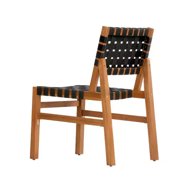 Conjunto de 7 piezas para patio Ratchanon de Christopher Knight Home, con sillas auxiliares de madera de acacia, cuerda tejida de PE y mesa con listones