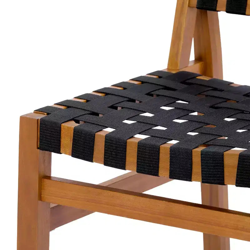 Conjunto de 7 piezas para patio Ratchanon de Christopher Knight Home, con sillas auxiliares de madera de acacia, cuerda tejida de PE y mesa con listones