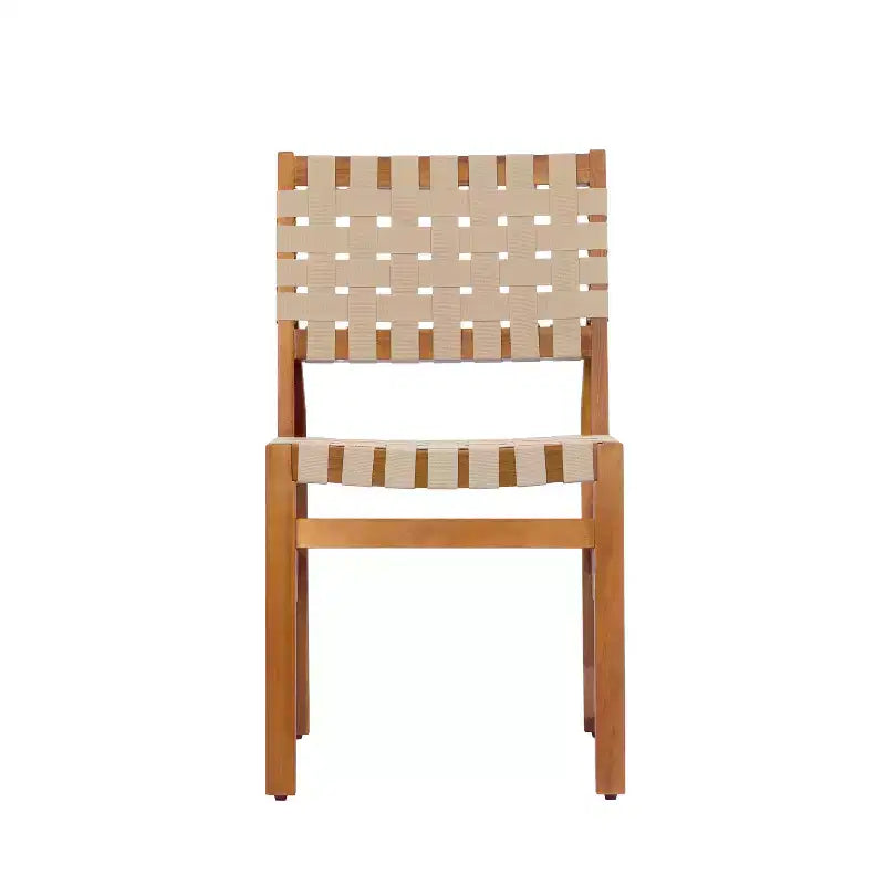 Conjunto de 7 piezas para patio Ratchanon de Christopher Knight Home, con sillas auxiliares de madera de acacia, cuerda tejida de PE y mesa con listones