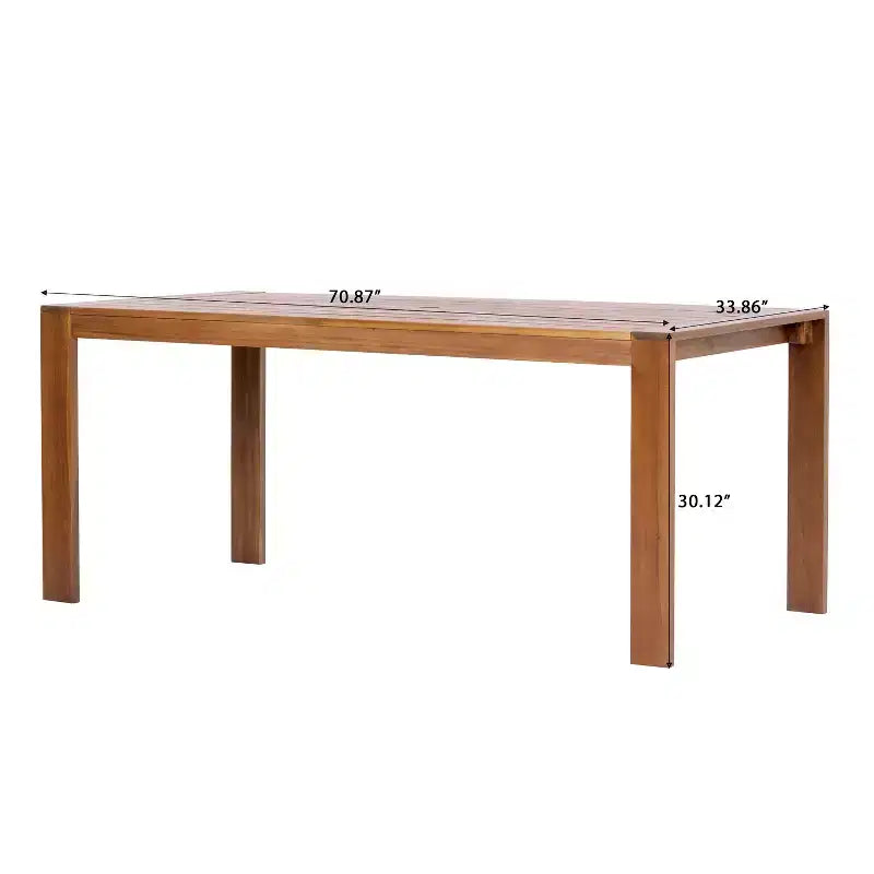 Conjunto de 7 piezas para patio Ratchanon de Christopher Knight Home, con sillas auxiliares de madera de acacia, cuerda tejida de PE y mesa con listones