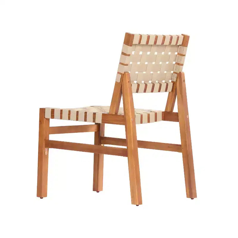 Conjunto de 7 piezas para patio Ratchanon de Christopher Knight Home, con sillas auxiliares de madera de acacia, cuerda tejida de PE y mesa con listones