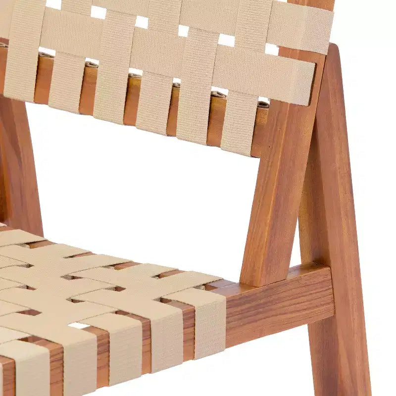 Conjunto de 7 piezas para patio Ratchanon de Christopher Knight Home, con sillas auxiliares de madera de acacia, cuerda tejida de PE y mesa con listones