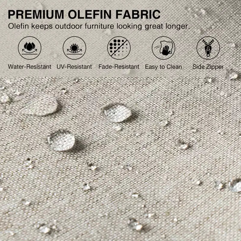 Conjunto UPTIOT de silla y mesa auxiliar de mimbre para exterior con cojines prémium de olefina para relajarse en el patio
