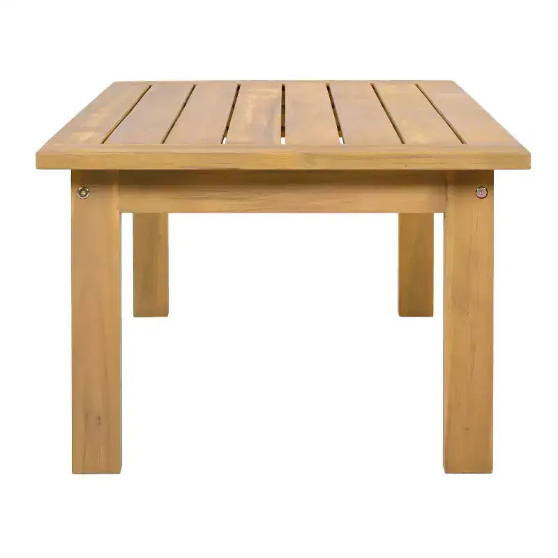 Ensemble moderne de sièges de patio Letizia de Christopher Knight Home, 5 pièces, en bois d’acacia, avec table basse