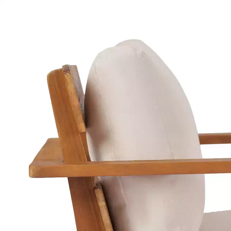 Conjunto de sofá de exterior de 2/4 piezas, conjunto de conversación para patio, conjunto de muebles de exterior y asientos con mesa de centro, silla, sofá de dos plazas y cojines, teca y beige - ModernLuxe