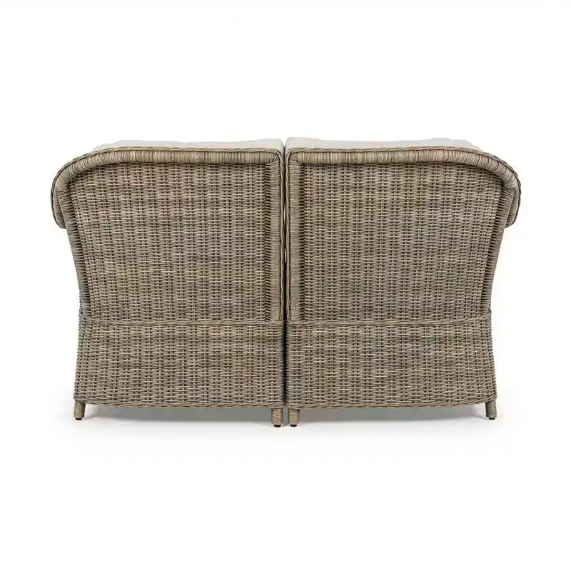 Sofá de mimbre de ratán para patio, resistente a todo tipo de clima, de Martha Stewart, 2 sillas y mesa de centro - Gris envejecido