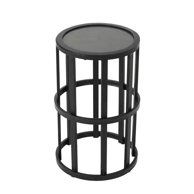 Ensemble Christopher Knight Home Suriya de fauteuils pivotants modernes de patio en acacia avec motif en corde et table en métal