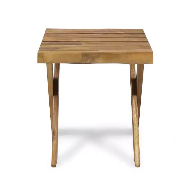 Christopher Knight Home Thanh, ensemble moderne de 3 pièces pour terrasse avec fauteuils pivotants en acacia, design en corde et table à lattes