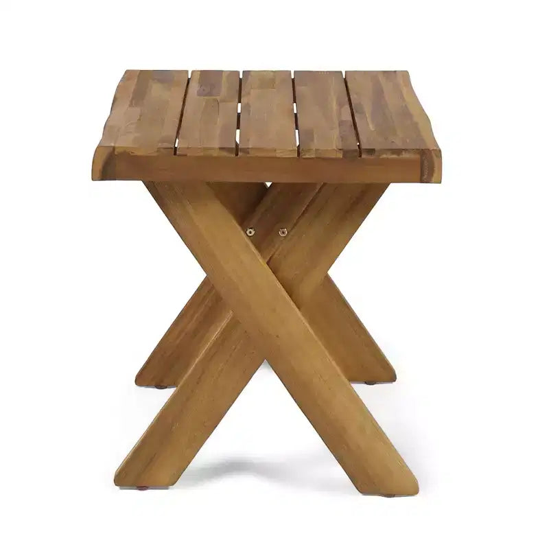 Christopher Knight Home Thanh, ensemble moderne de 3 pièces pour terrasse avec fauteuils pivotants en acacia, design en corde et table à lattes