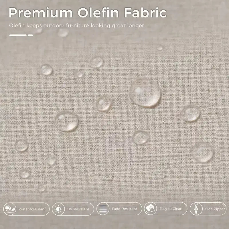 Juego de salón exterior prémium UPTIOT con sillas giratorias y mesa de centro