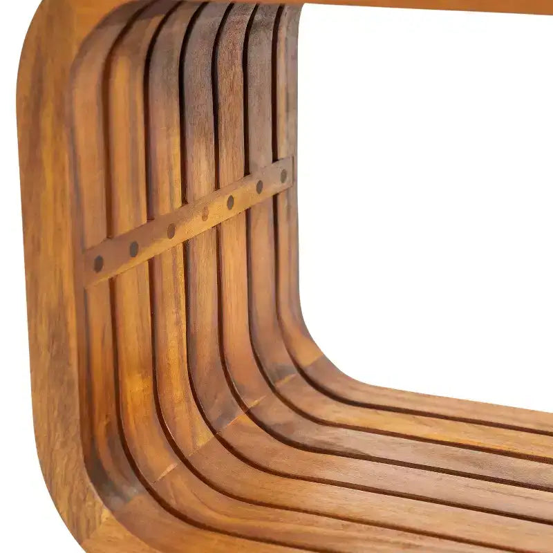 Conjunto moderno de asientos para patio de aluminio Christopher Knight Home Melow, de 5 piezas, con mesas de centro de madera de acacia