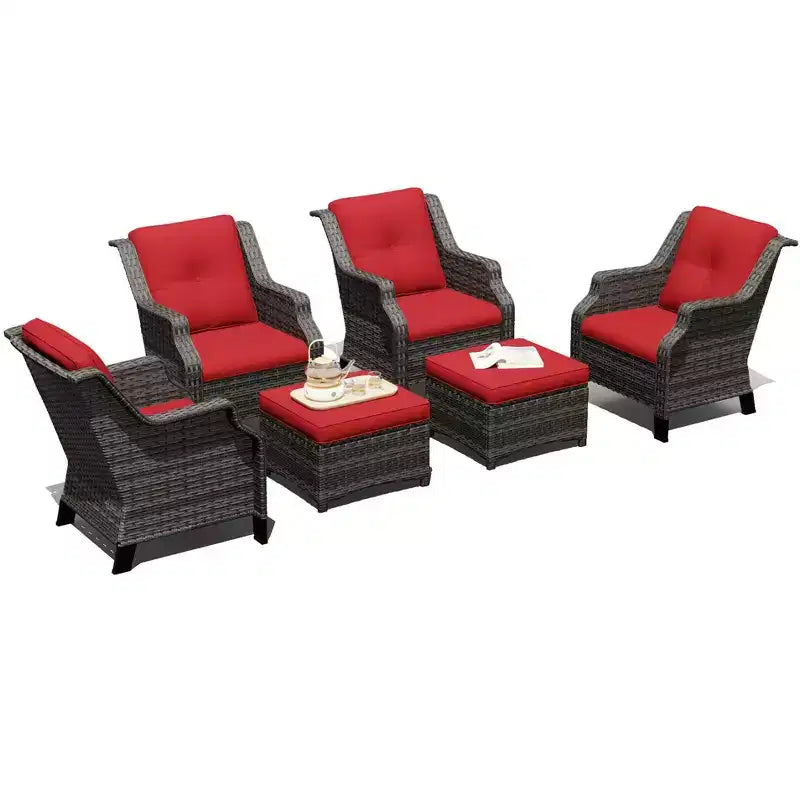 Conjunto modular UPTIOT de 4 sillones con 2 otomanas