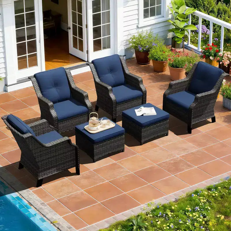 Conjunto modular UPTIOT de 4 sillones con 2 otomanas