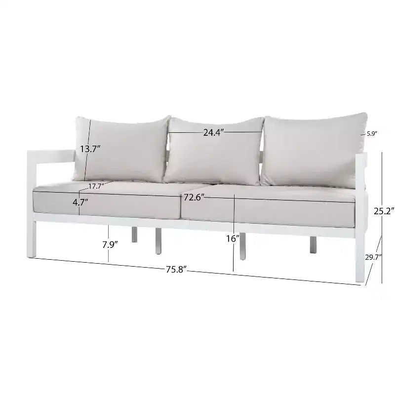 Conjunto de conversación moderno de exterior de 5 piezas Althea de Christopher Knight Home, con aluminio curvado y mesa de centro de vidrio