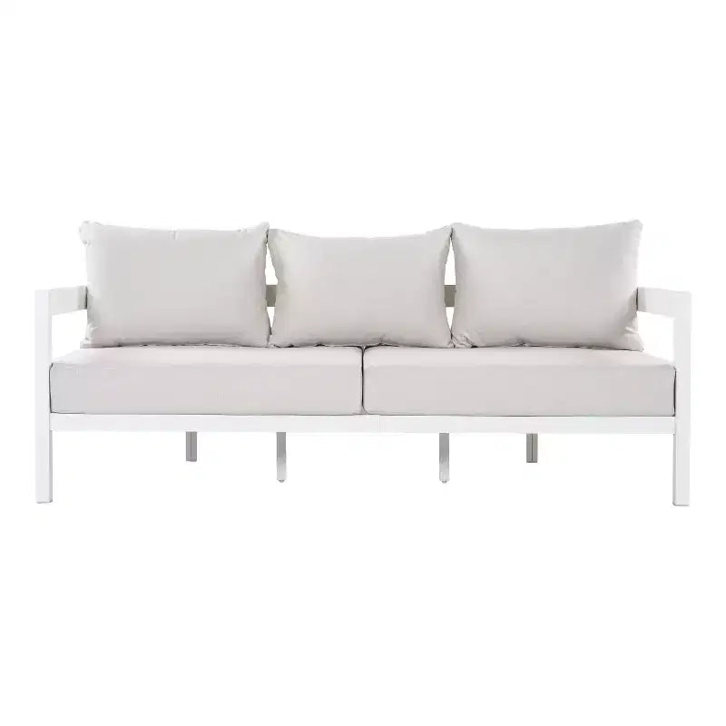Conjunto de conversación moderno de exterior de 5 piezas Althea de Christopher Knight Home, con aluminio curvado y mesa de centro de vidrio