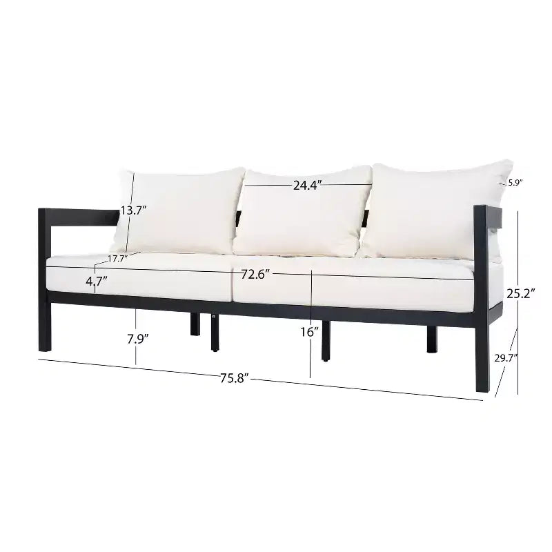 Conjunto de conversación moderno de exterior de 5 piezas Althea de Christopher Knight Home, con aluminio curvado y mesa de centro de vidrio