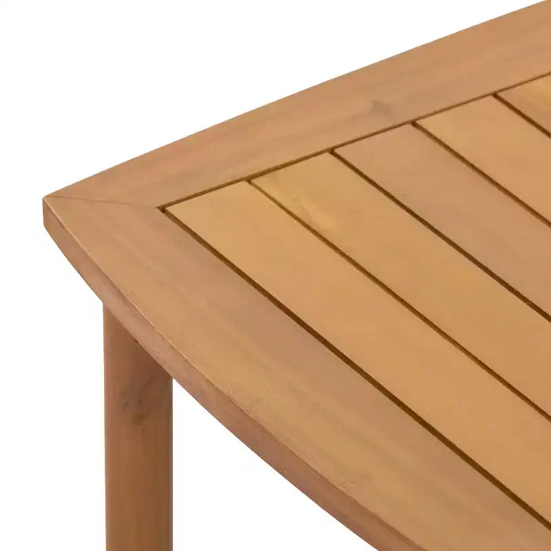 Conjunto moderno para patio Bradley de Christopher Knight Home de 2 piezas, con sofá de dos plazas y mesa de centro de madera de acacia, paneles de cuerda tejida y cojines