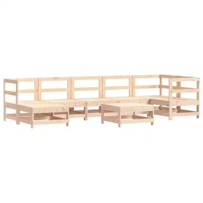 Juego de salón de jardín vidaXL beige, madera natural