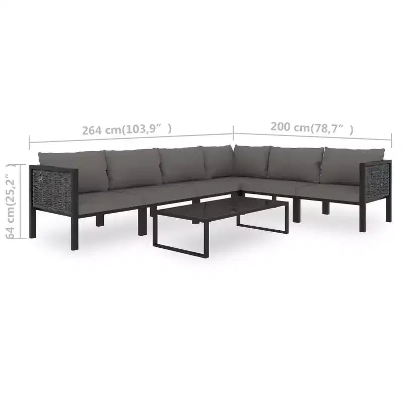 Conjunto de salón de jardín vidaXL, antracita