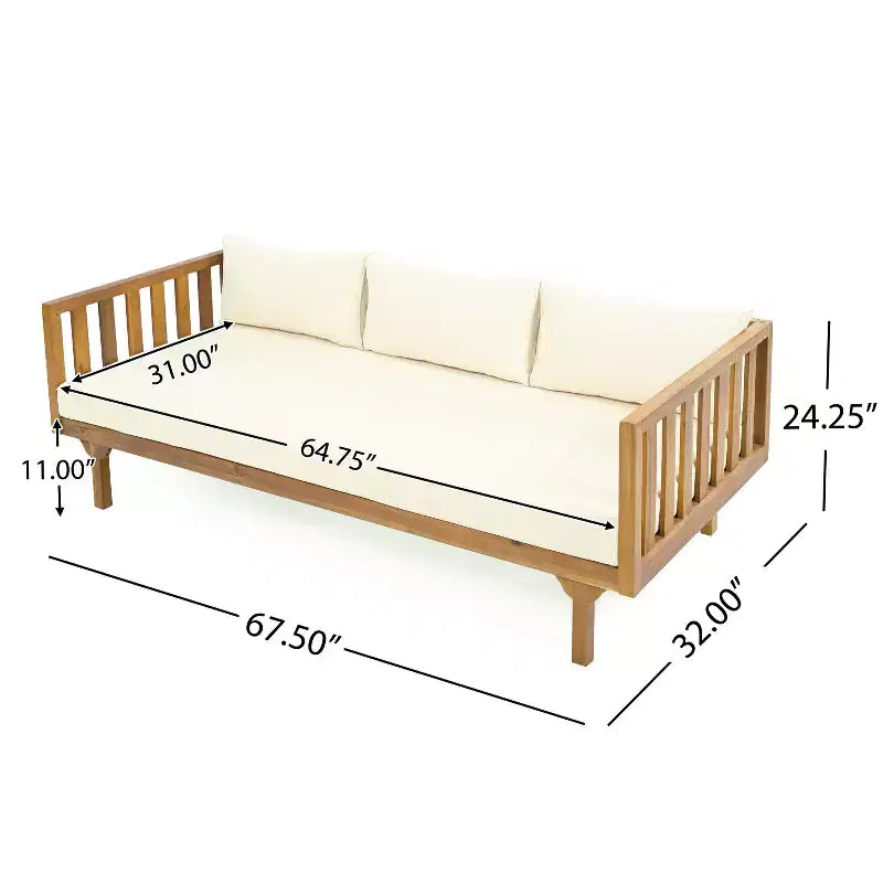 Christopher Knight Home Claremont conjunto moderno de conversación para patio de 4 piezas de madera de acacia con cojines