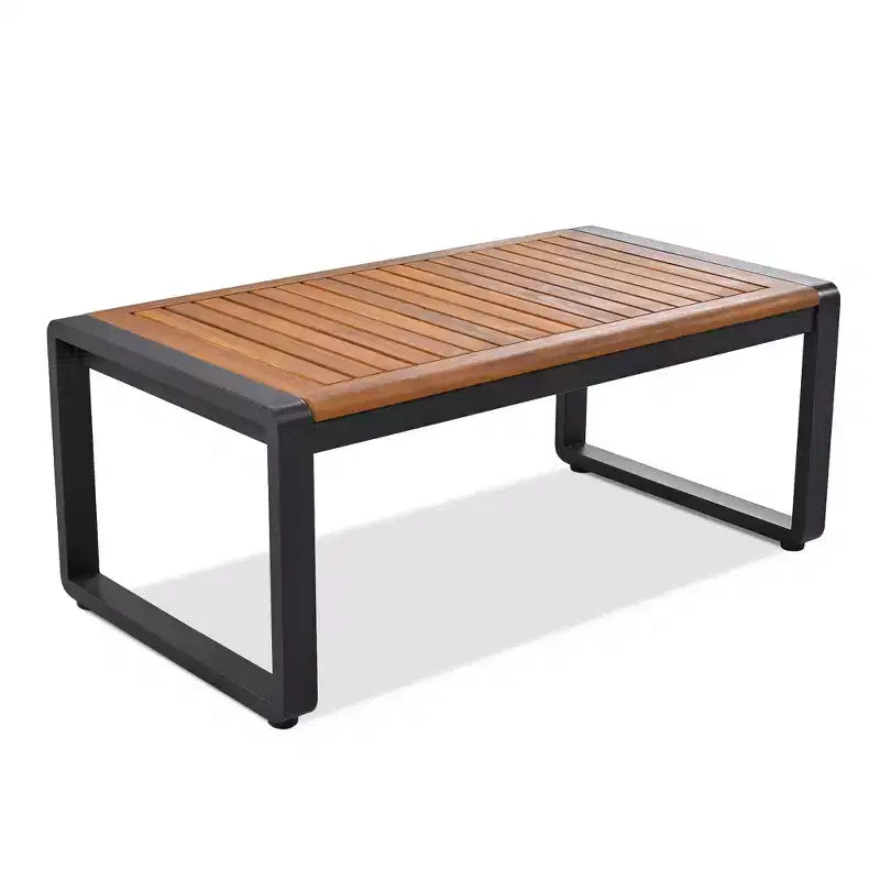 Conjunto de conversación para patio exterior Polibi de 4 piezas con cojines extraíbles