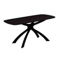Orleans Rectangle Dining Table Black - Boraam: Contemporary 63" Eco-Friendly Rubberwood, X-Trestle Legs