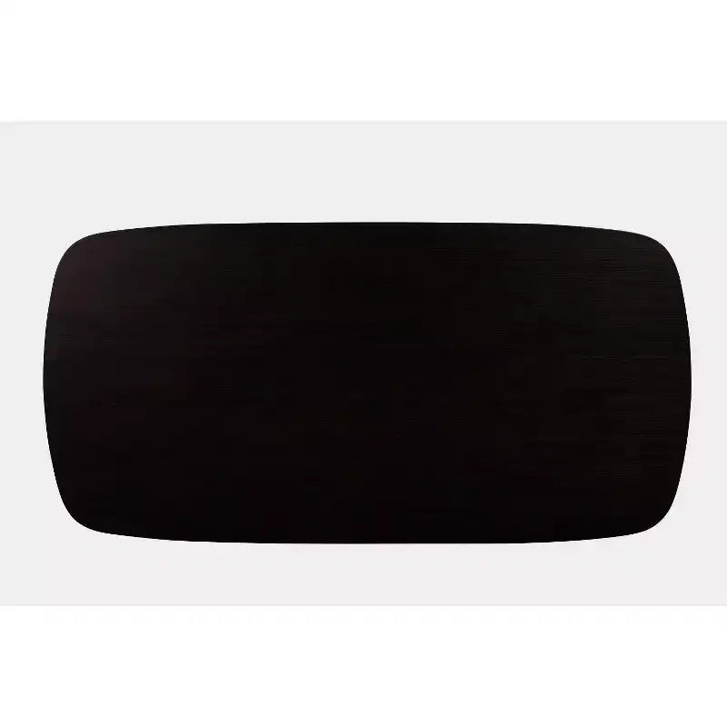 63" Rectangle Dining Table Black, Eco-Friendly Rubberwood with X-Trestle Legs