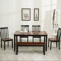 Bloomington Wood Dining Bench Black/Cherry Finish - Boraam: Shaker-Style, Rectangular, Seating for 2