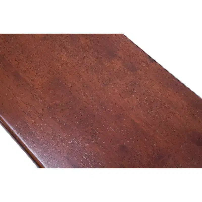 Wood Dining Bench Black/Cherry Finish, Shaker-Style, Seating for 2