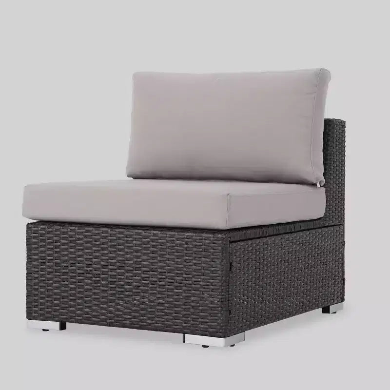 Conjunto de conversación de patio de mimbre para todo tipo de clima Santa Rosa, de 9 piezas - Christopher Knight Home