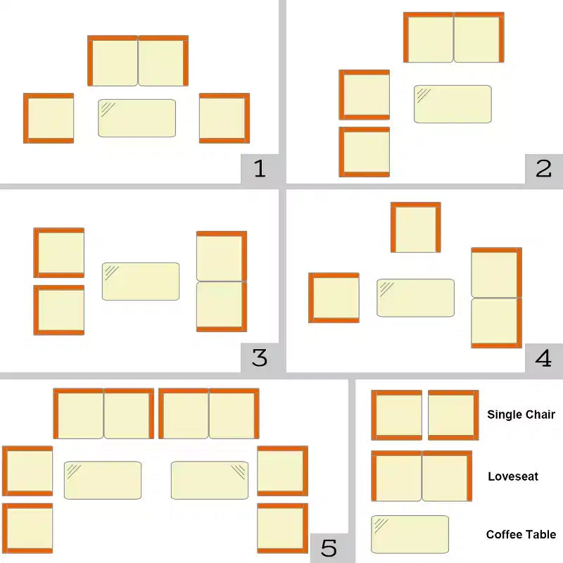 Conjunto de muebles de ratán para patio de 4 piezas Costway con sofá y sillas acolchados, mesa de centro y jardín