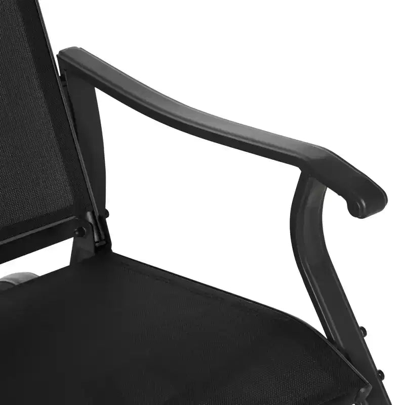 Conjunto de 4 piezas de balancines Outsunny, muebles de exterior con banco balancín para 2 personas, silla individual con asiento de tela y mesa de centro de vidrio, negro