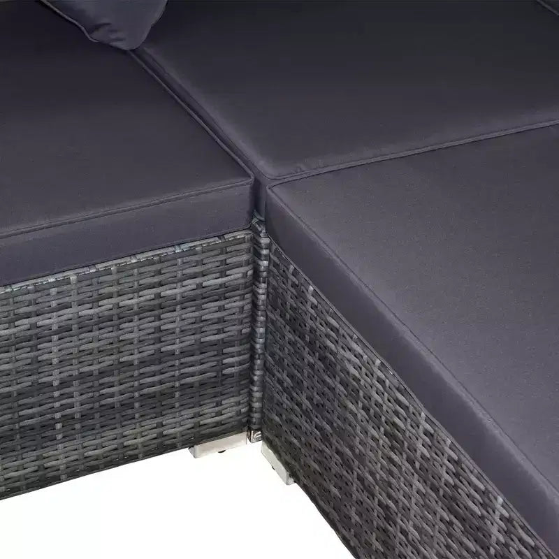Conjunto de muebles para patio exterior de 7 piezas Outsunny, con mimbre de ratán moderno, perfecto para jardín, terraza y patio trasero