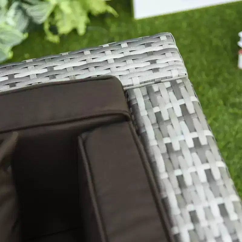 Conjunto de muebles para patio exterior de 7 piezas Outsunny, con mimbre de ratán moderno, perfecto para jardín, terraza y patio trasero