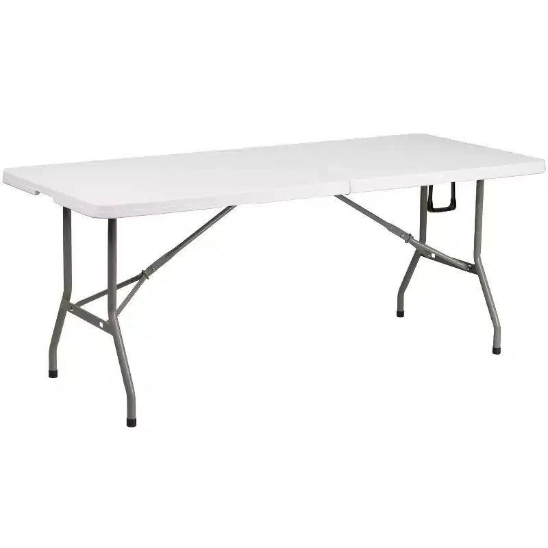 Conjunto de tienda portátil para eventos y fiestas de Flash Furniture: tienda de campaña con toldo desplegable de 8'x8', mesa plegable de 6 pies y conjunto de 4 sillas plegables