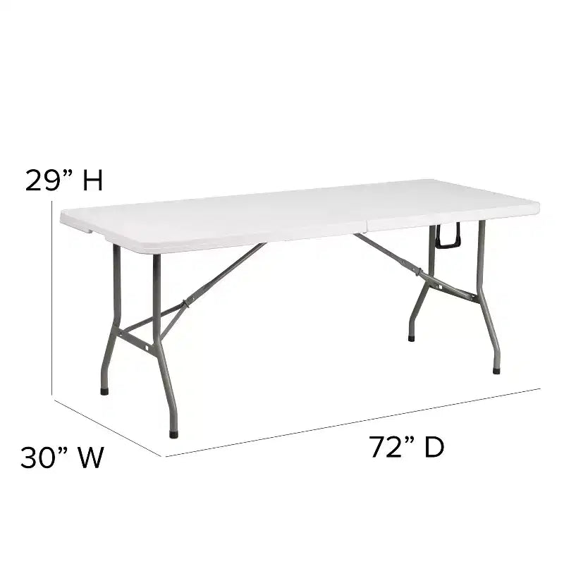 Conjunto de tienda portátil para eventos y fiestas de Flash Furniture: tienda de campaña con toldo desplegable de 8'x8', mesa plegable de 6 pies y conjunto de 4 sillas plegables