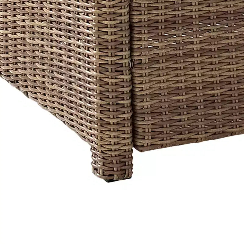 Conjunto de conversación exterior de mimbre de 5 piezas Bradenton con mesa con fogón - Crosley