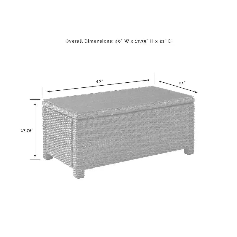 Conjunto de asientos de mimbre para exterior Bradenton, de 3 piezas - Crosley