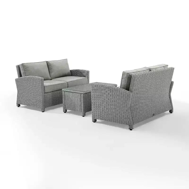Conjunto de asientos de mimbre para exterior Bradenton, de 3 piezas - Crosley