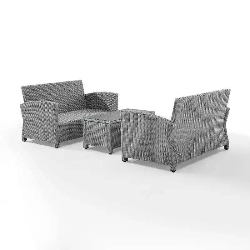 Conjunto de asientos de mimbre para exterior Bradenton, de 3 piezas - Crosley