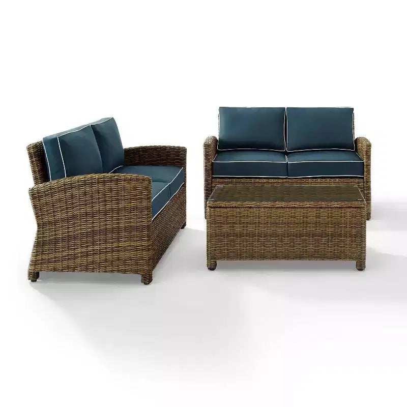 Conjunto de asientos de mimbre para exterior Bradenton, de 3 piezas - Crosley