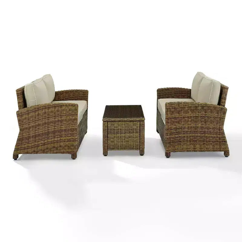 Bradenton 3-teiliges Outdoor-Sitzset aus Korbgeflecht - Crosley
